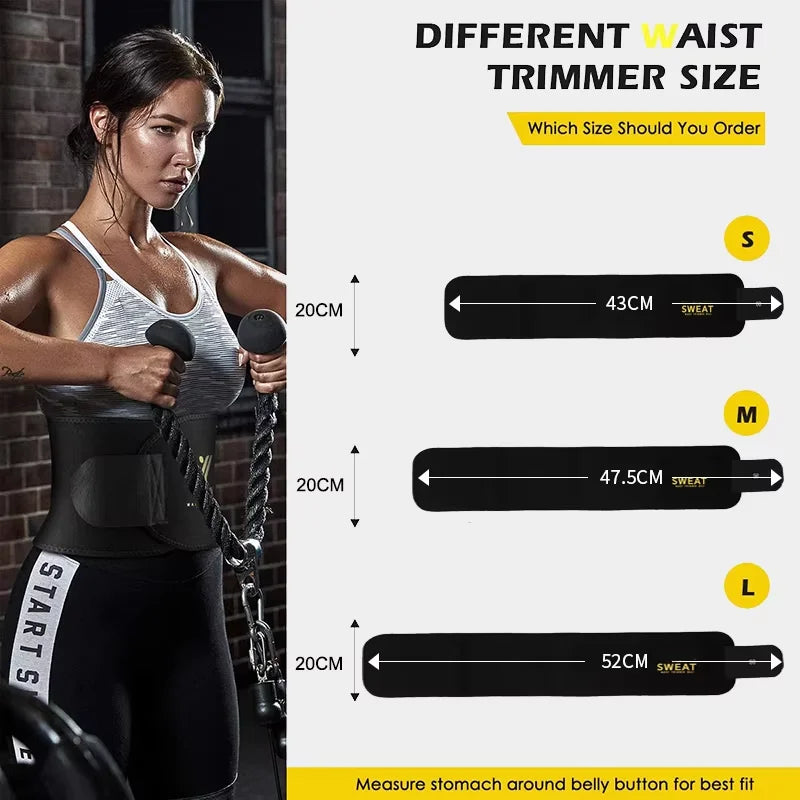 Waist Trimmer for Women Men Sweat Band Waist Trainer Corset Stomach Wraps for Weight Loss Neoprene Body Shaper Belt Shapewear