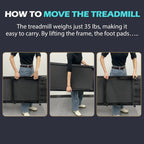 Foldable Home Office Treadmill with 10% Incline, 320Lbs Capacity, under Desk Walking Pad for Fitness