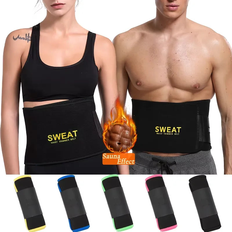 Waist Trimmer for Women Men Sweat Band Waist Trainer Corset Stomach Wraps for Weight Loss Neoprene Body Shaper Belt Shapewear