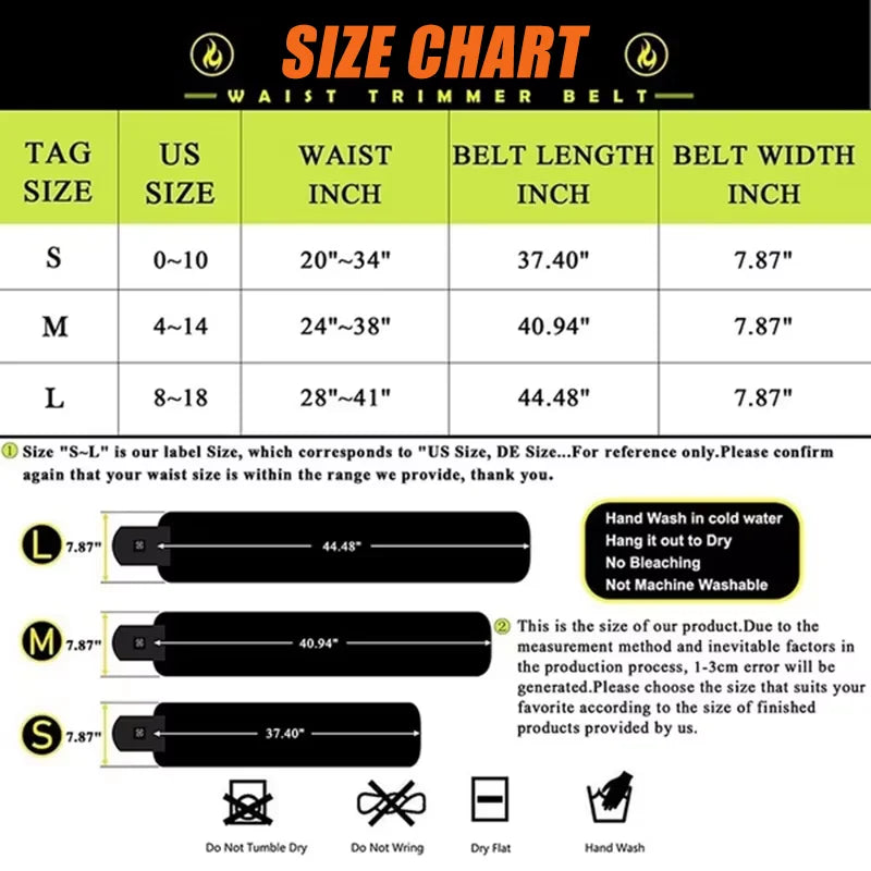 Waist Trimmer for Women Men Sweat Band Waist Trainer Corset Stomach Wraps for Weight Loss Neoprene Body Shaper Belt Shapewear