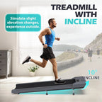 Foldable Home Office Treadmill with 10% Incline, 320Lbs Capacity, under Desk Walking Pad for Fitness